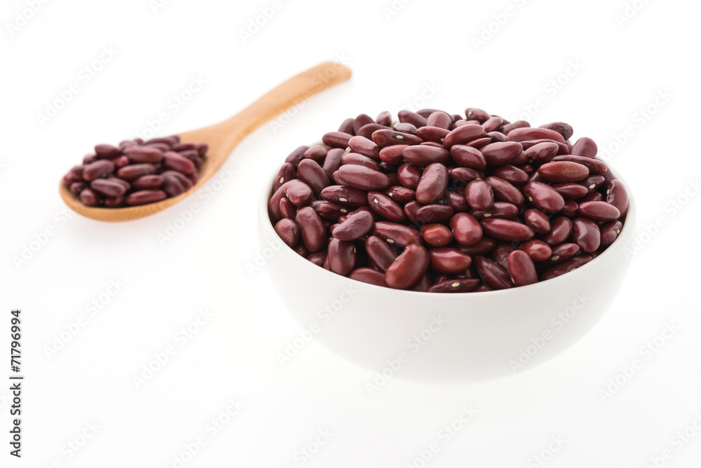 Red beans kidney isolated on white background Red beans kidney isolated on white background