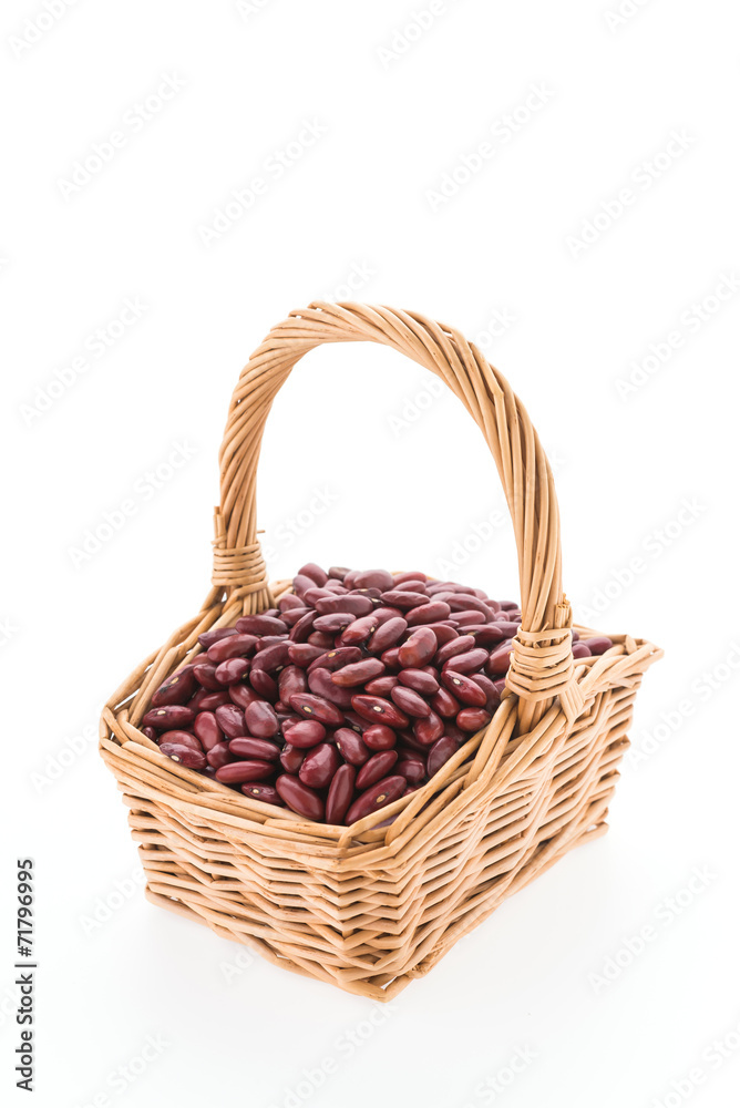 Red beans kidney isolated on white background Red beans kidney isolated on white background