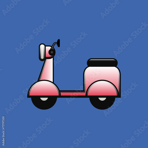 Vector illustration of a motorcycle icon photo