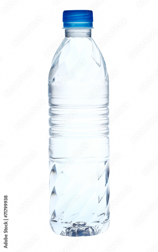 Plastic bottle of drinking water isolated on white Plastic bottle of drinking water isolated on white