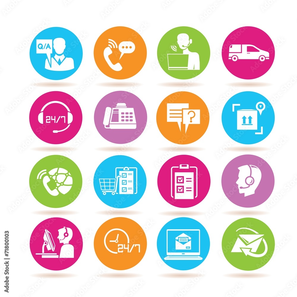 call center service icons call center service icons