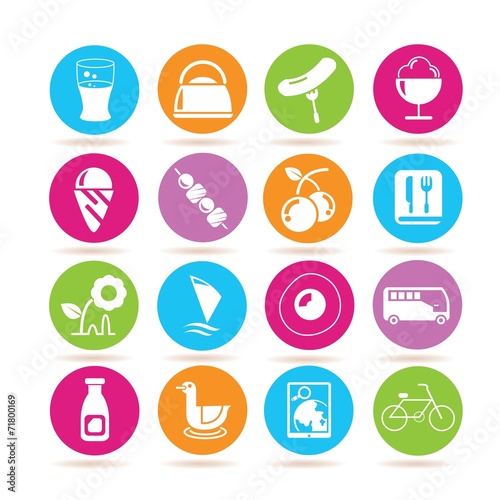 food and travel icons