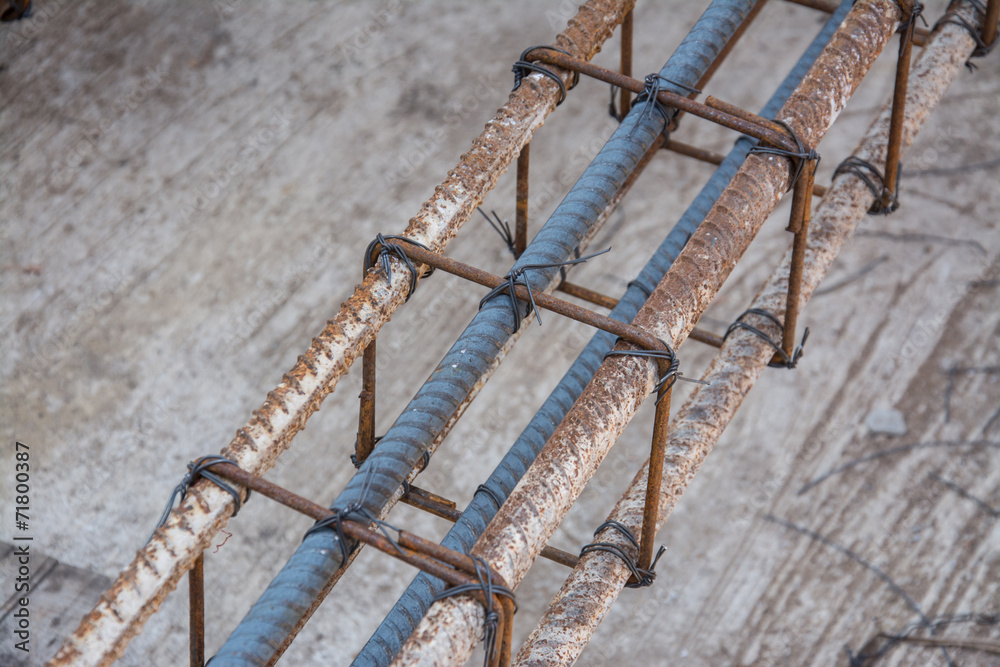 Rebar bending shape.  used for the construction of a building