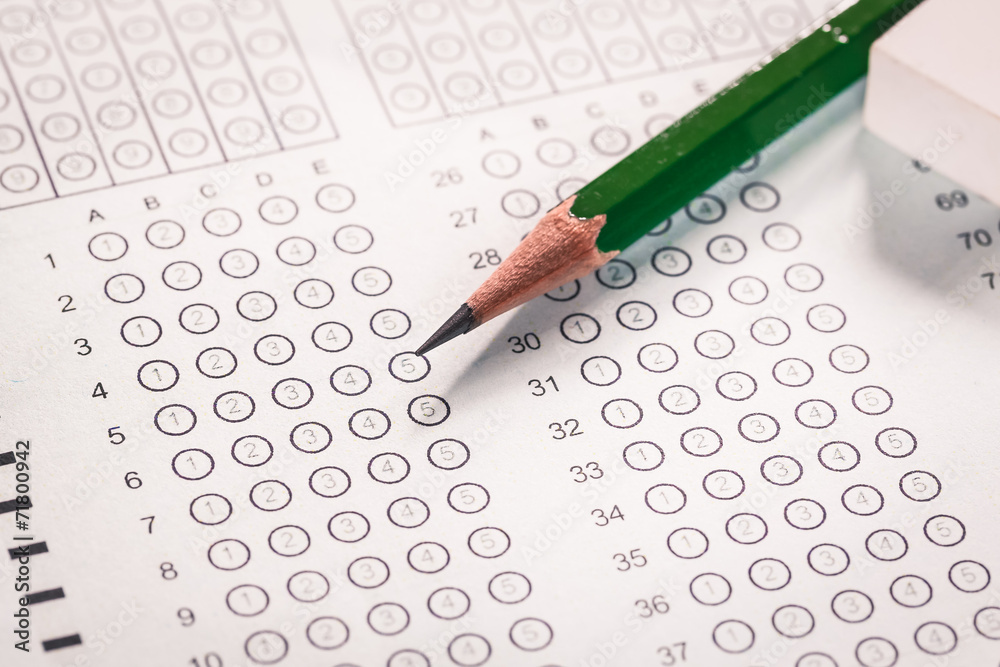 Exam carbon paper computer sheet and pencil with eraser Exam carbon paper computer sheet and pencil with eraser
