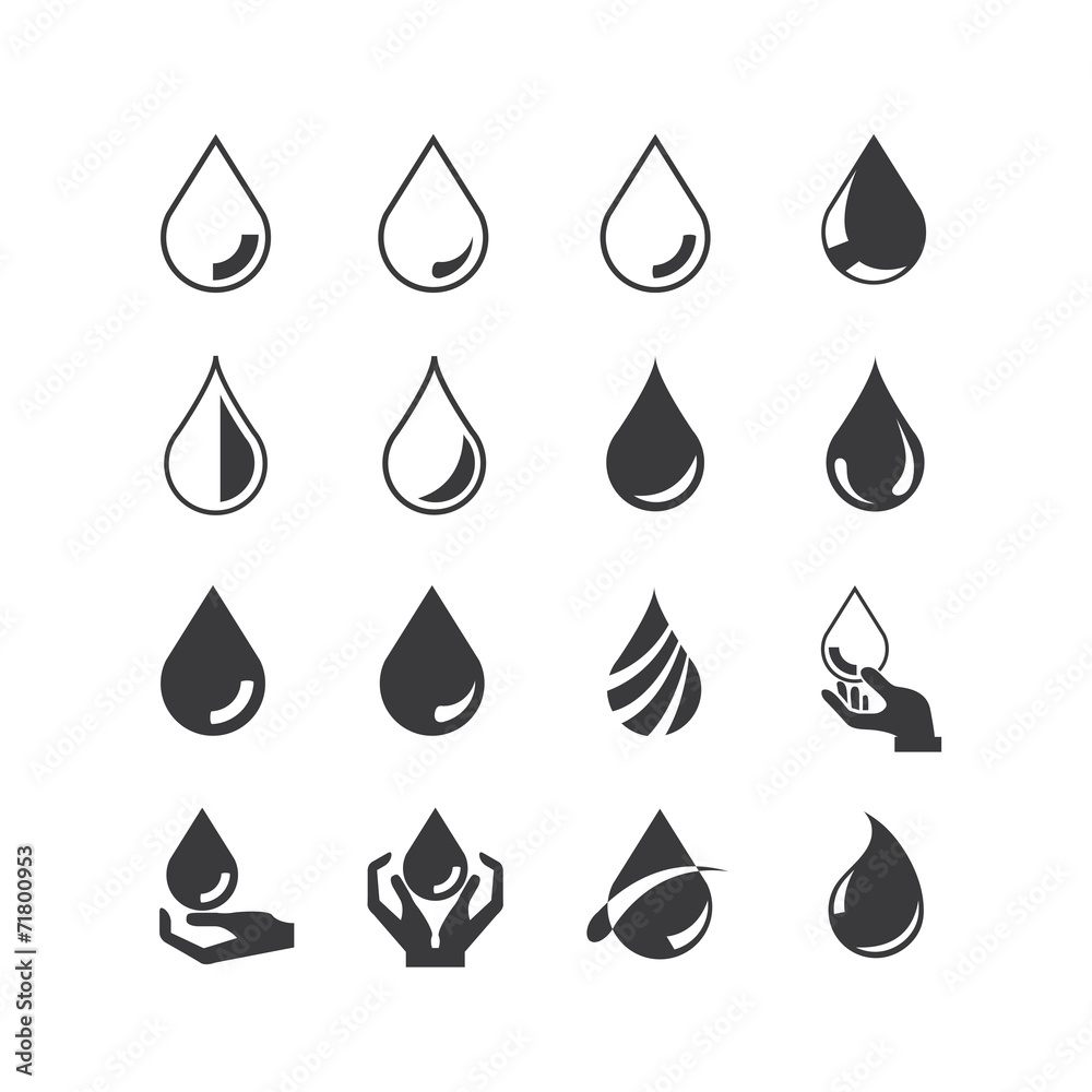 water drop icons water drop icons