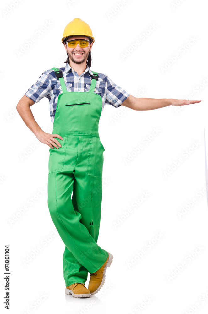 Industrial worker isolated on the white background Industrial worker isolated on the white background
