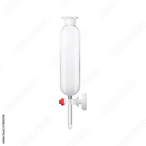 Separating funnel - illustration of chemical lab equipment