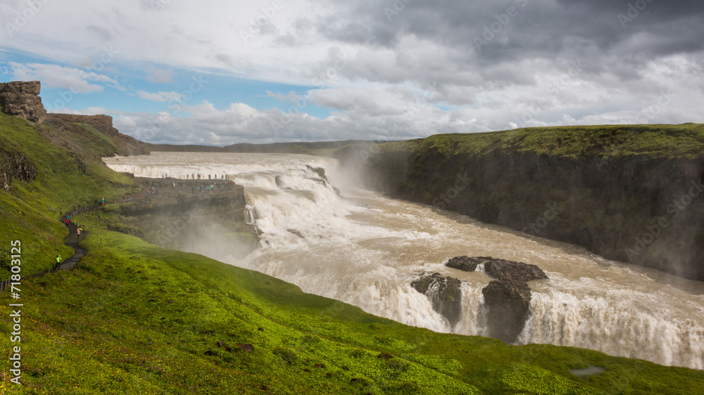 Gullfoss la chute d'or en islande