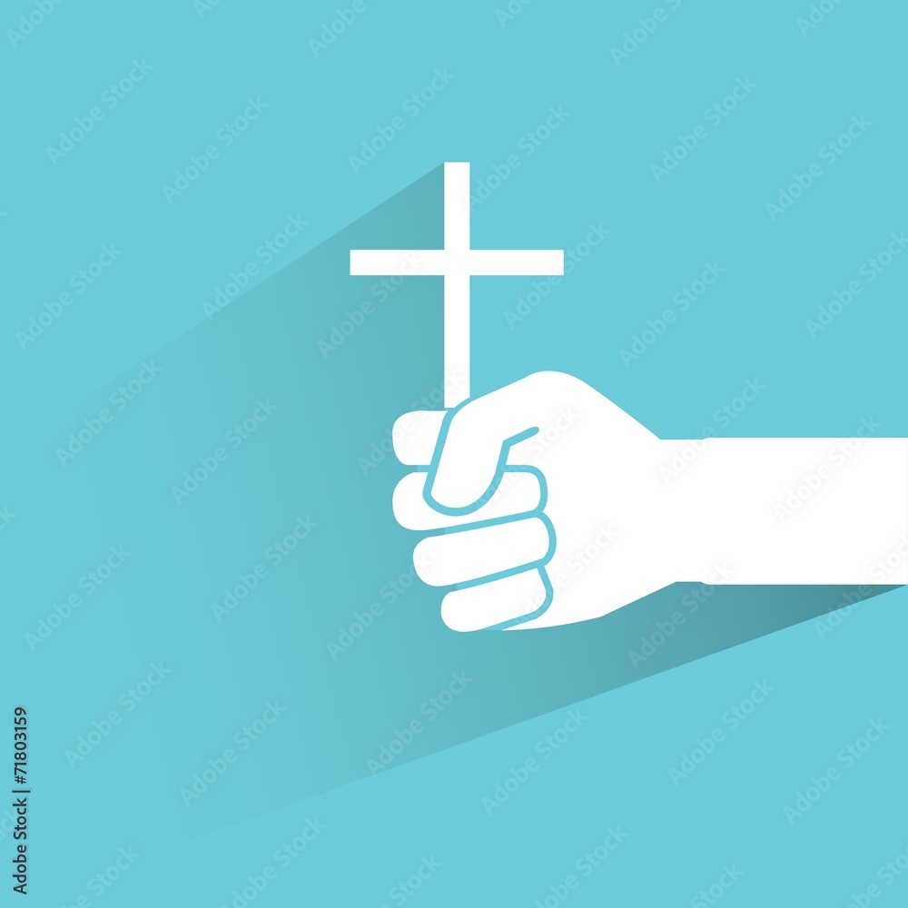 Obraz premium hand holding cross