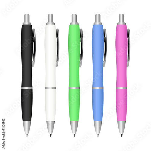 set of colored pens
