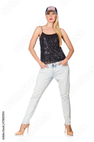 Woman in fashion clothing concept