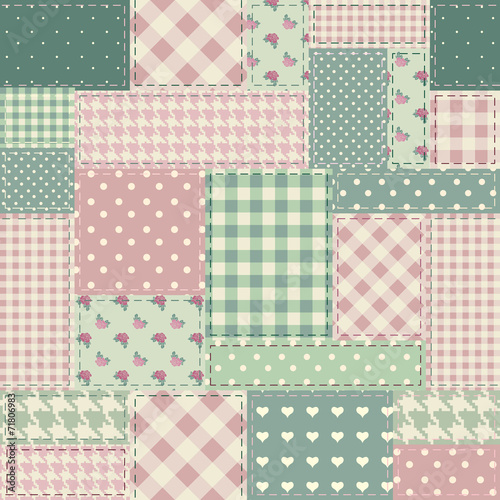 The patchwork in style shabby chic.