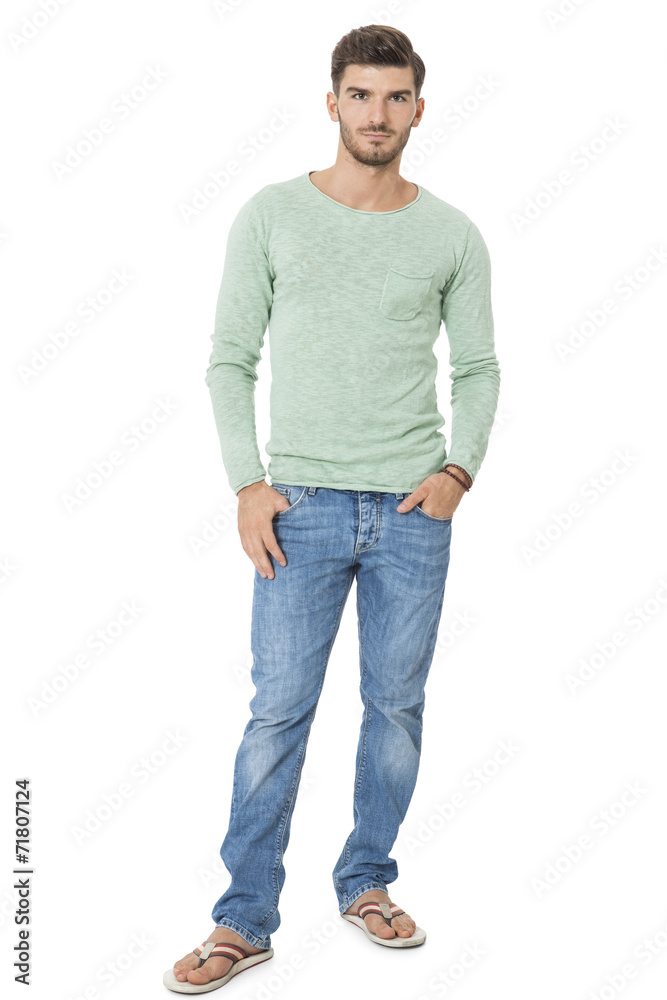 Handsome confident relaxed young man Handsome confident relaxed young man
