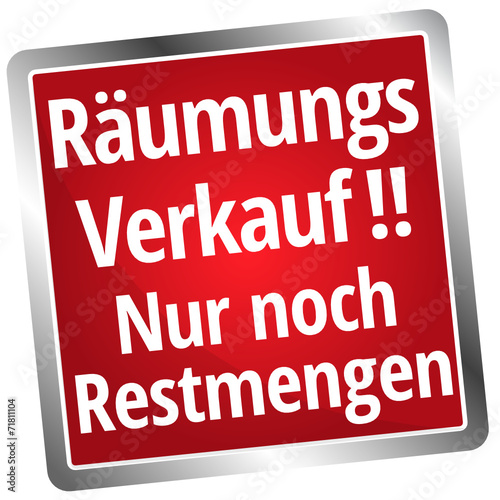 Räumungsverkauf! Nur noch Restmengen