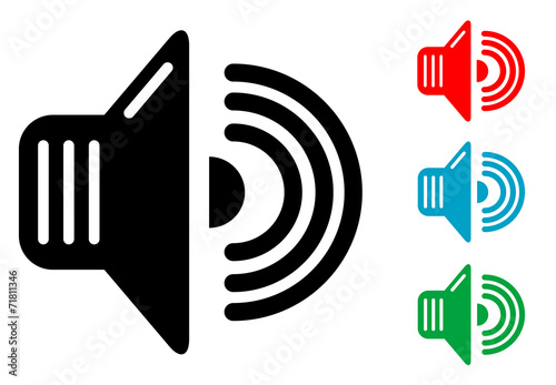 Pictograma sonido con varios colores