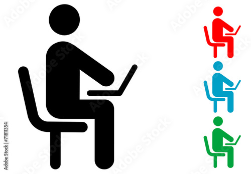 Pictograma usuario de WiFi con varios colores