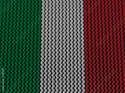 Italian Euros Flag background illustration