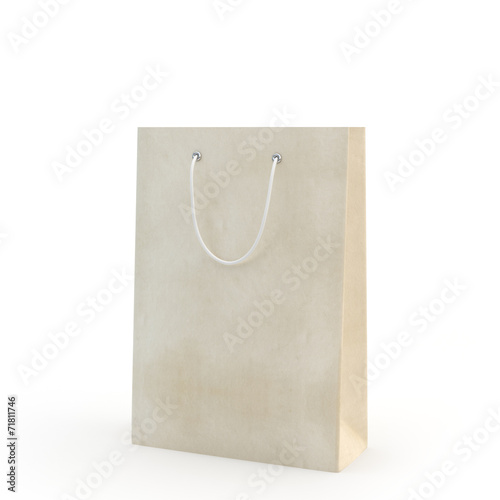 Paper bag , isolated
