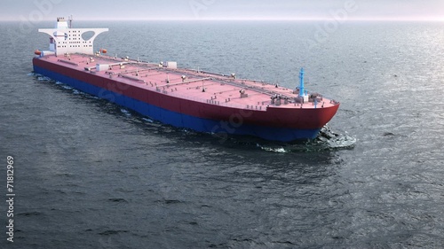 Oil tanker in the ocean