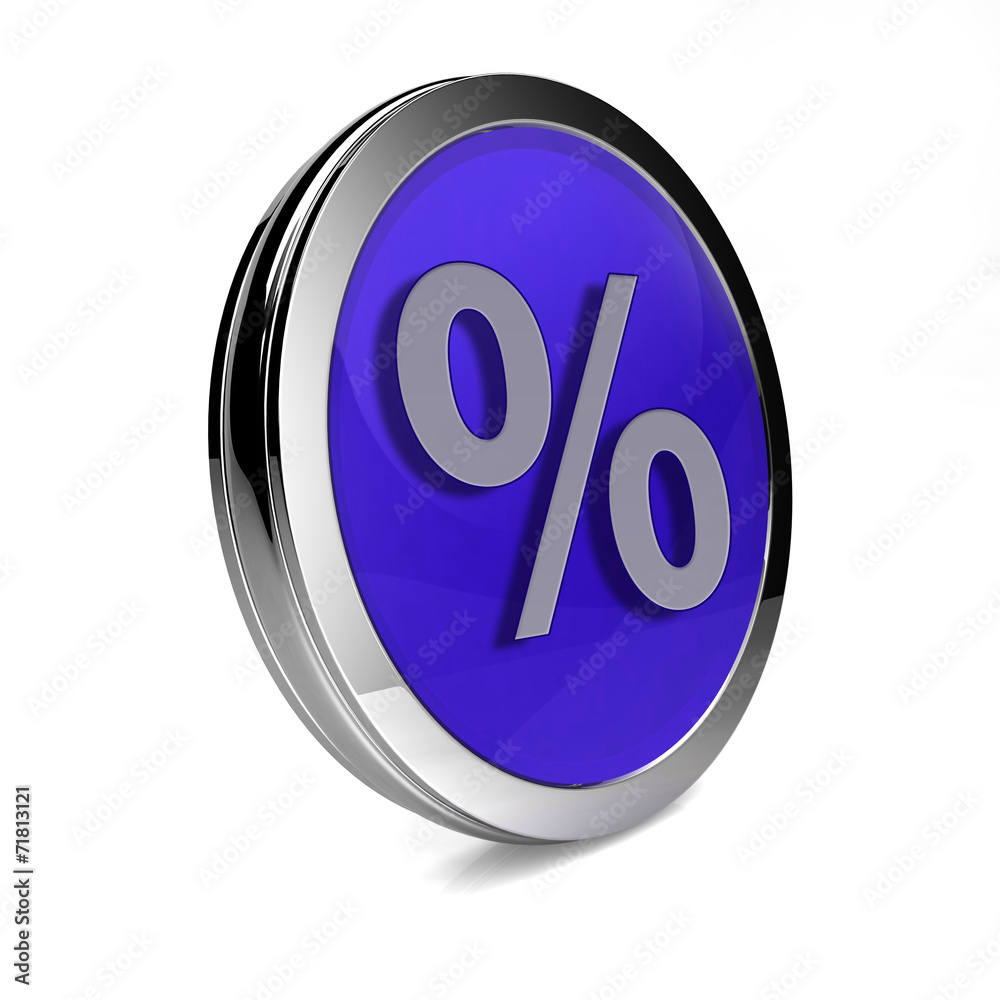 Percent circular icon on white background Percent circular icon on white background
