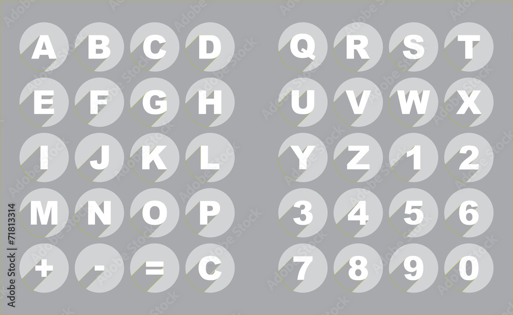 Simply alphabet letters and numbers Simply alphabet letters and numbers