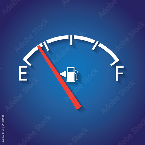 Gas gage, in flat design