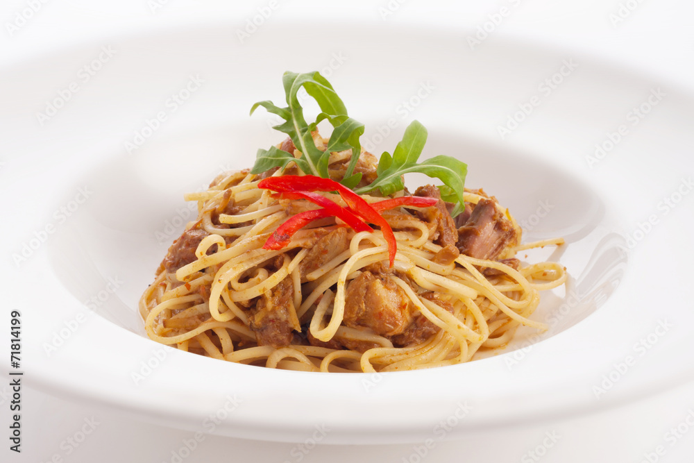 thai style fusion spaghetti
