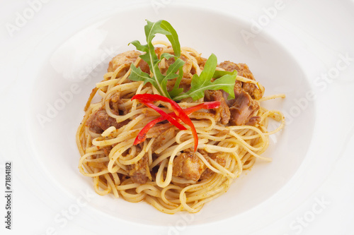 thai style fusion spaghetti