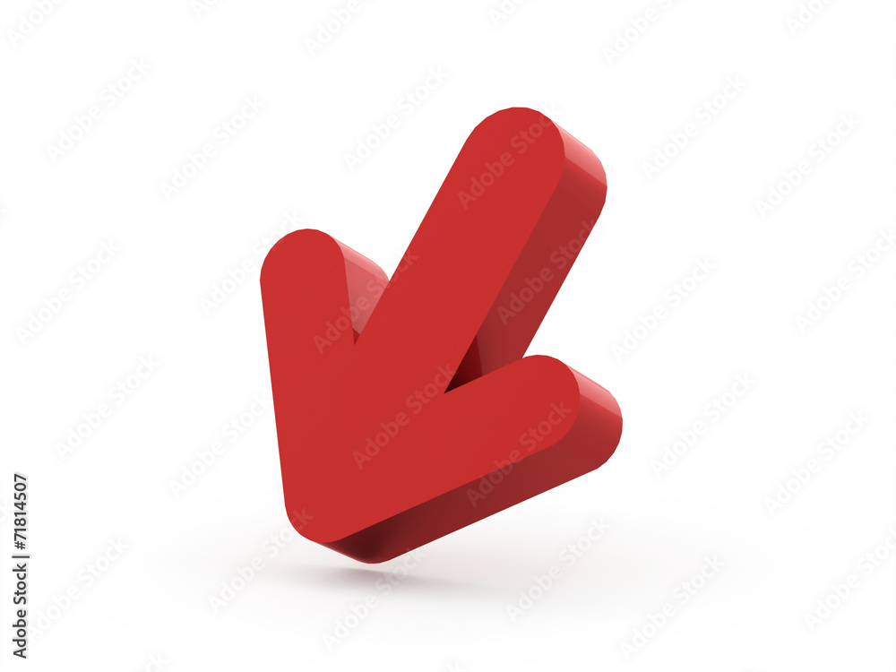 Single red arrow business concept rendered Single red arrow business concept rendered