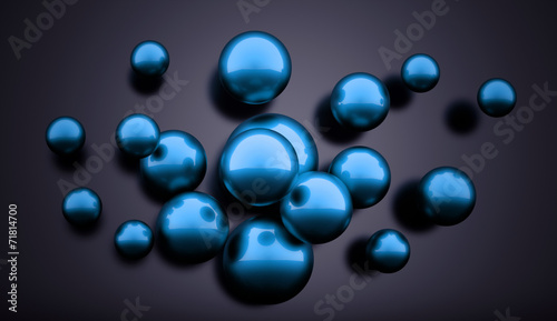 Blue abstract sphere concept rendered