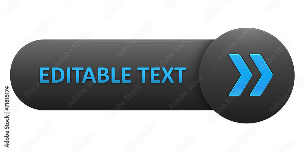 VECTOR BUTTON with EDITABLE TEXT (blue arrows)