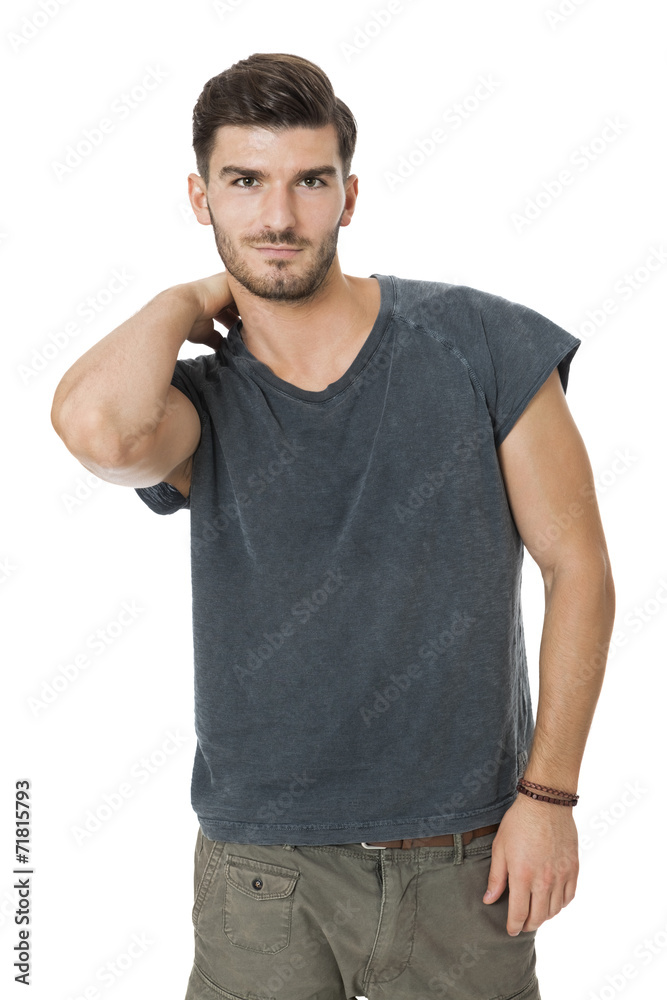 Handsome bearded young man with a lovely smile Handsome bearded young man with a lovely smile