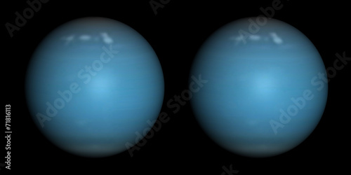 Uranus stereo pair. For 3D images in any format.
