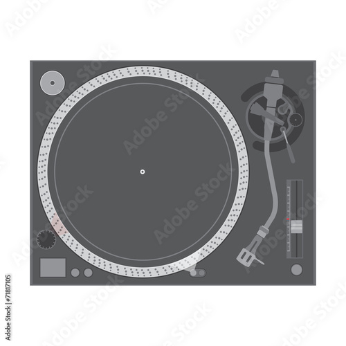 vector flat design vinyl dj turntable