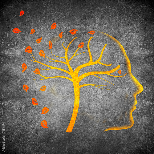 times go by concept digital illustration orange on black