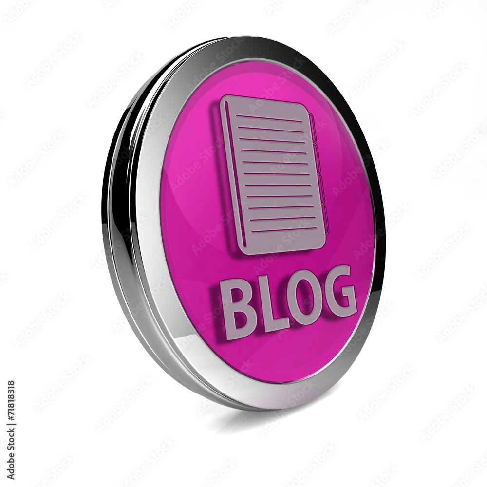 Blog circular icon on white background Blog circular icon on white background
