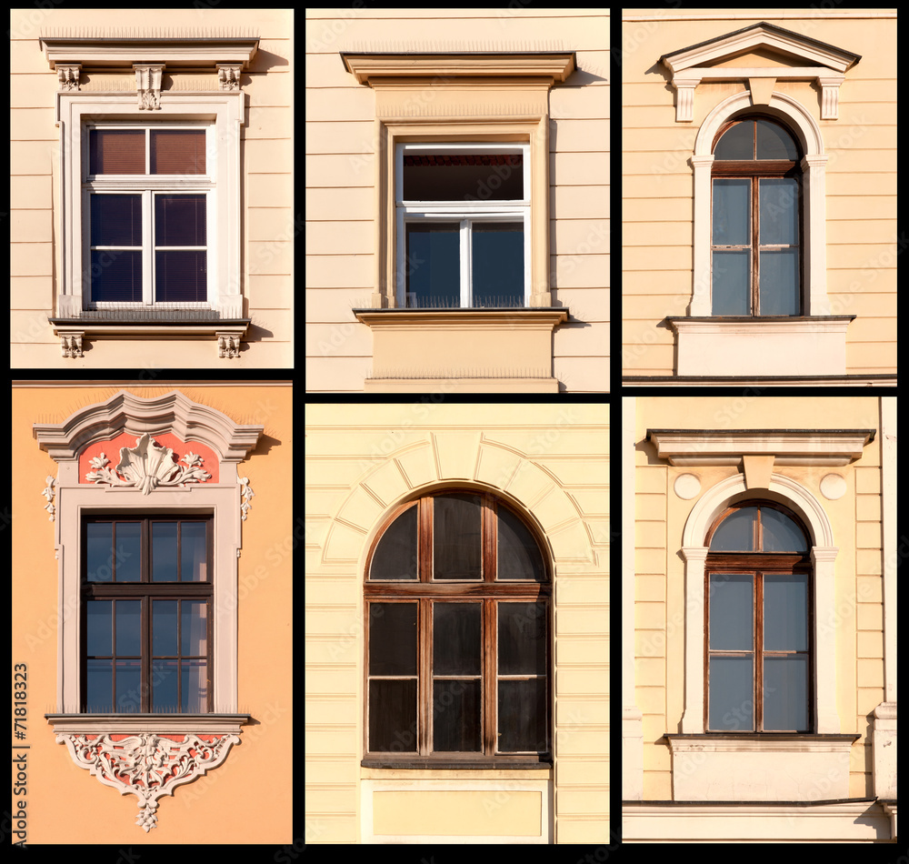 Set of Windows from Krakow, Poland