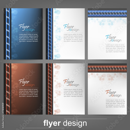 Set of business flyer template, corporate banner, cover design 