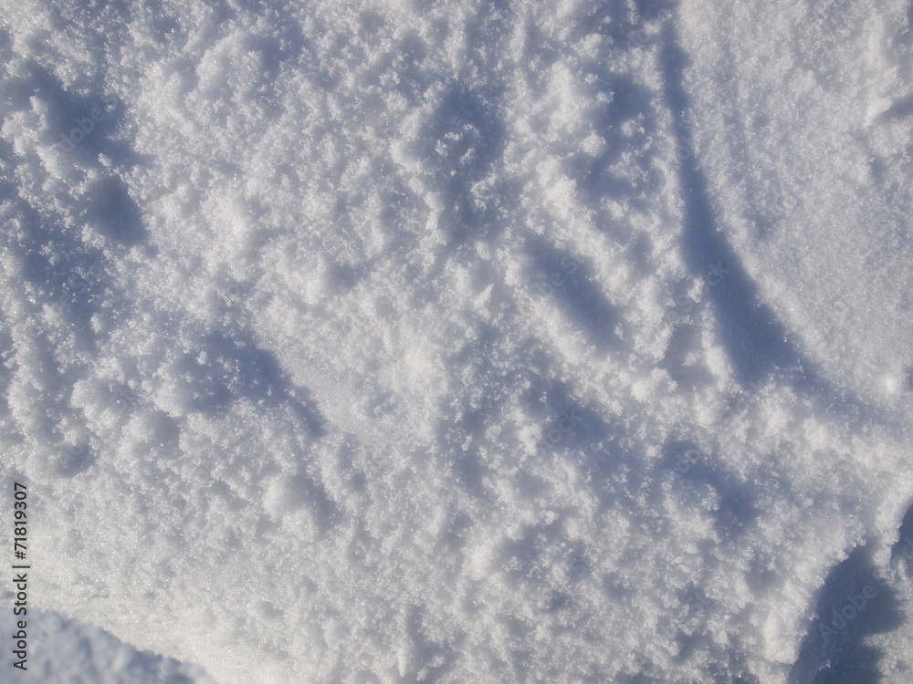 Freshly fallen snow on the ground Freshly fallen snow on the ground