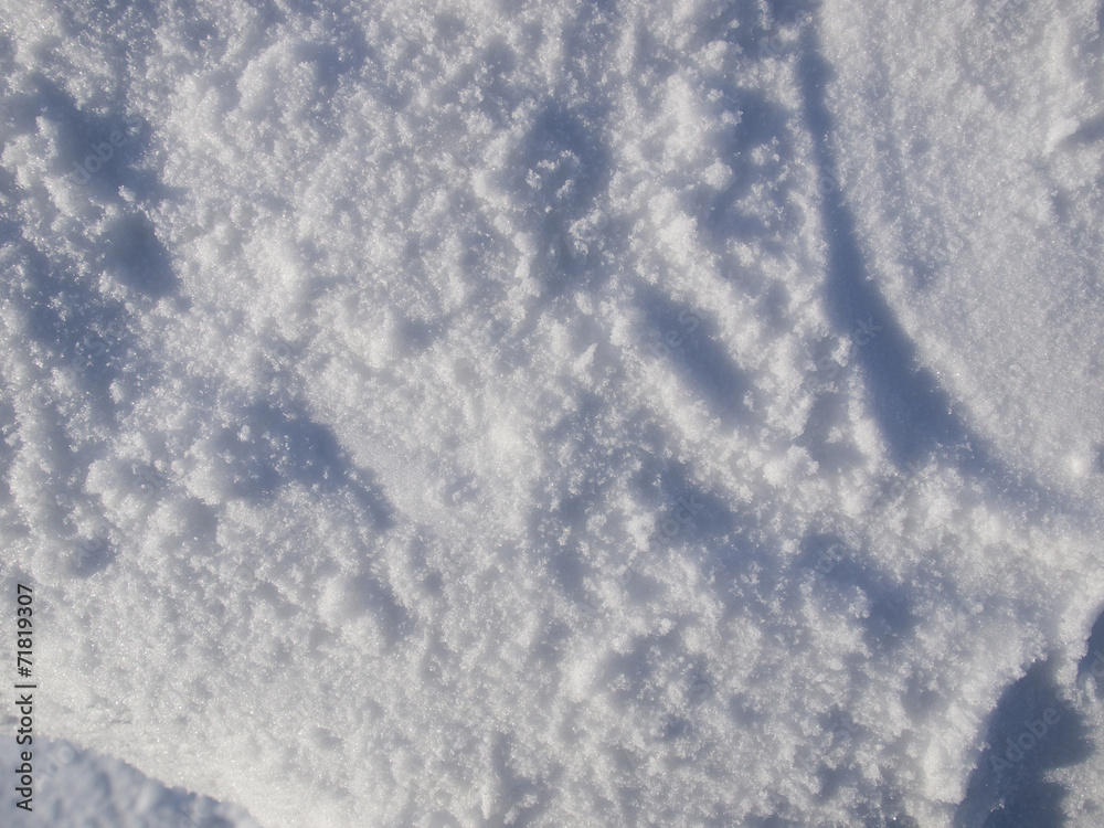 Freshly fallen snow on the ground