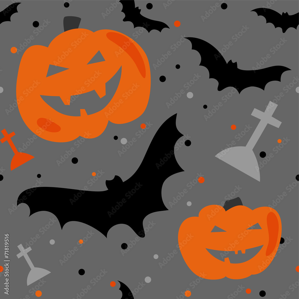 Fototapeta premium Halloween seamless pattern