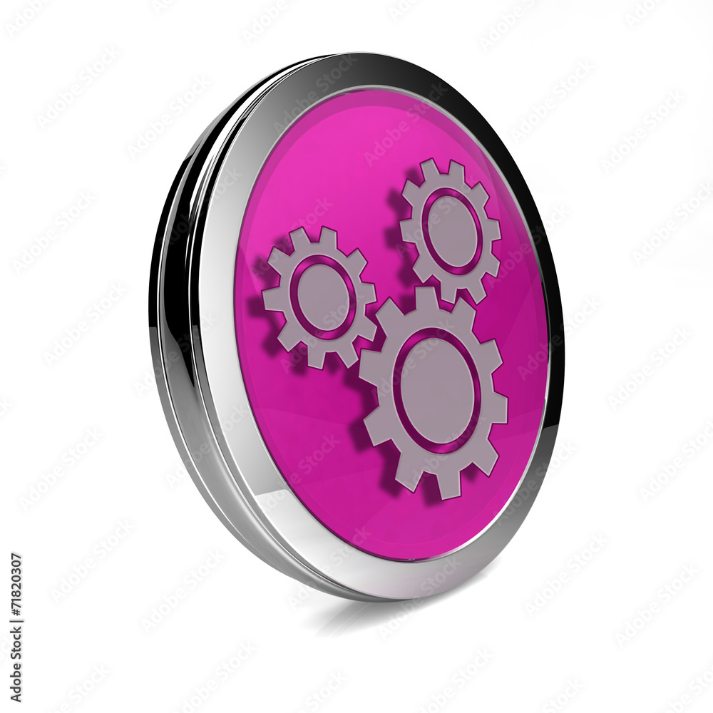 Settings circular icon on white background Settings circular icon on white background