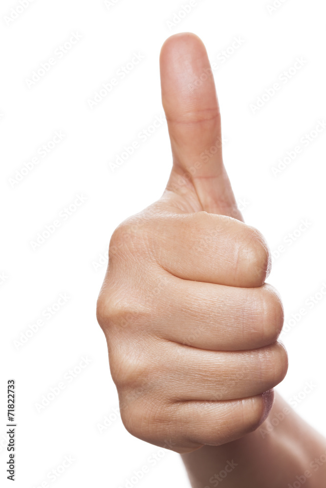 Thumb isolated on white background Thumb isolated on white background
