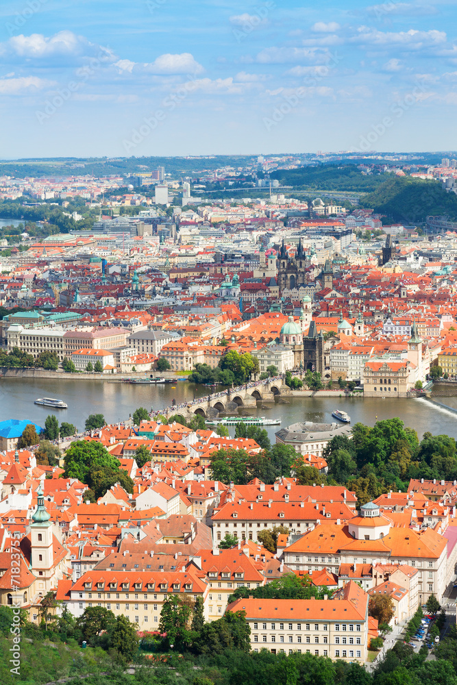 Naklejka premium Prague from above