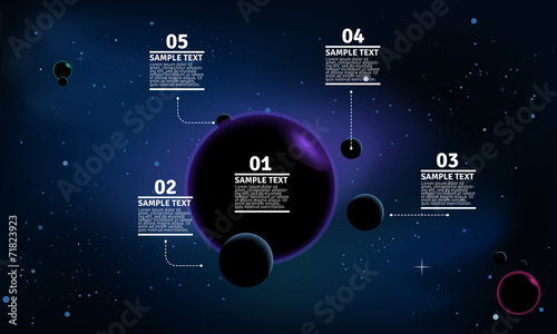 Vector background: Space infographic