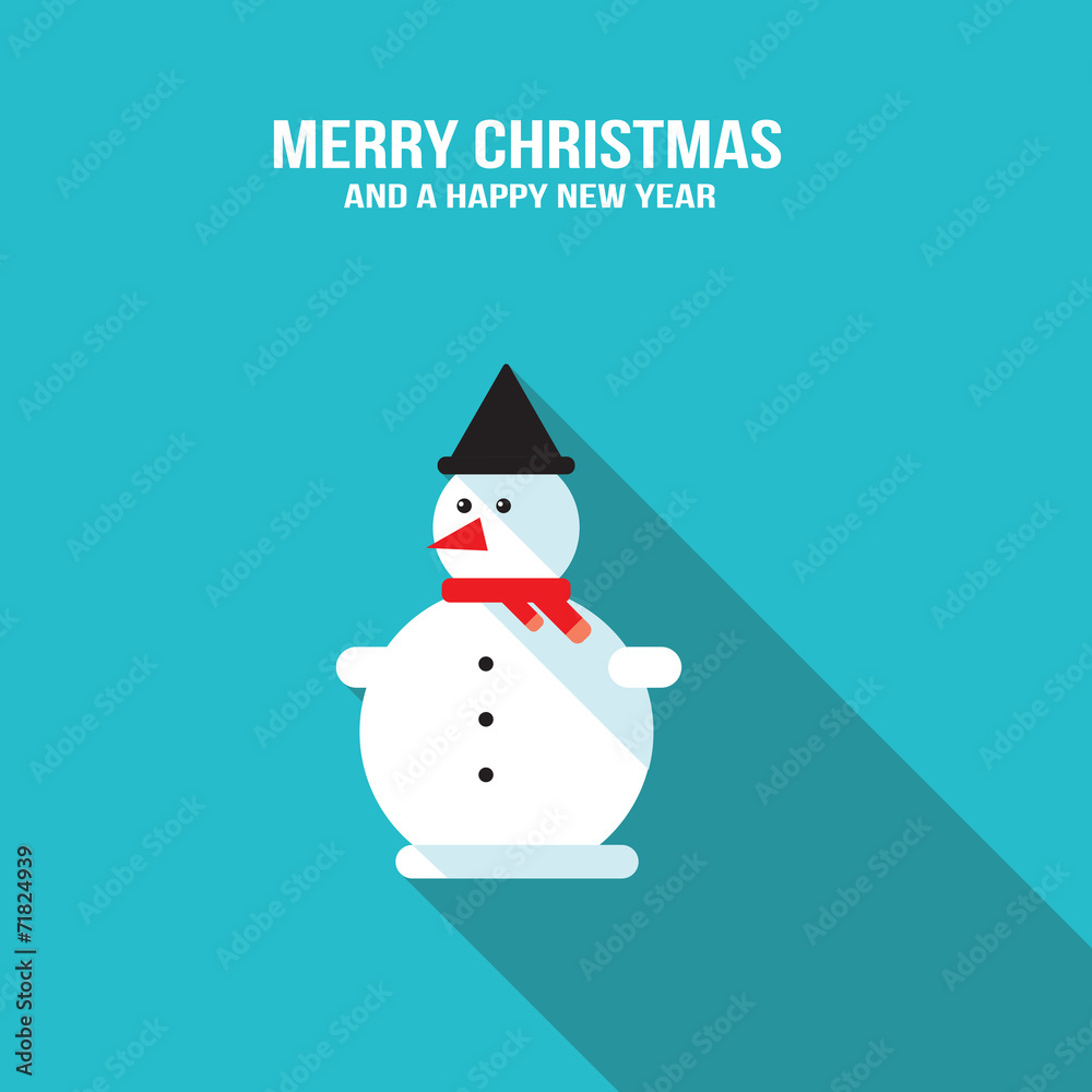 Snowman. Merry Christmas and Happy New Year Snowman. Merry Christmas and Happy New Year