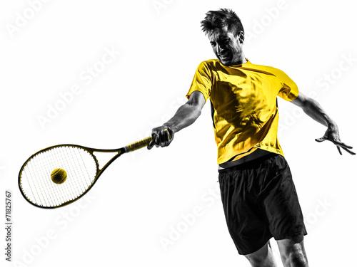 man tennis player portrait silhouette © snaptitude