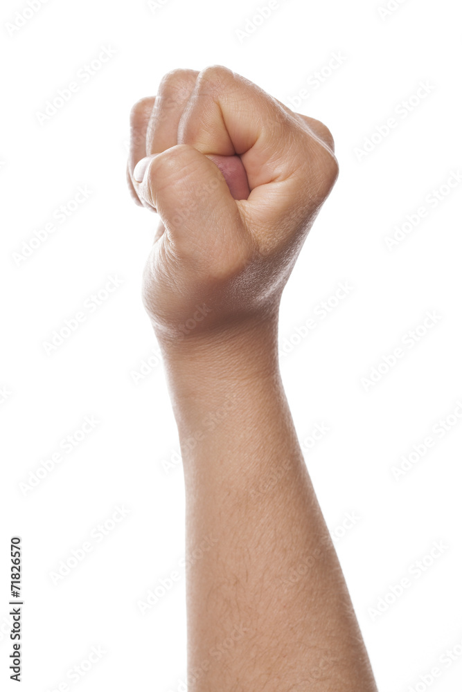 Clenched fist isolated on a white background Clenched fist isolated on a white background