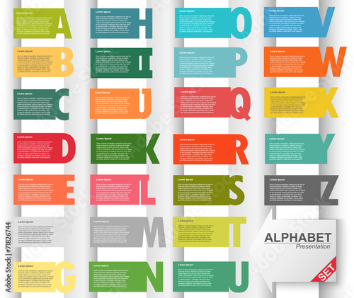 Colorful Alphabet Presentation Paper Style