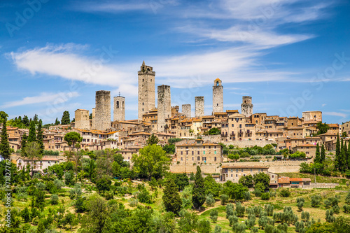 Obraz na płótnie Medieval town of San Gimignano, Tuscany, Italy w salonie